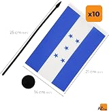 AZ FLAG Set of 10 Honduras Table Flags 5 x 8 inches 21 x 14 cm view 3