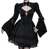 TOMETO STAR Bolero Shrug Tops for Women Goth Flare Sleeve Shrugs