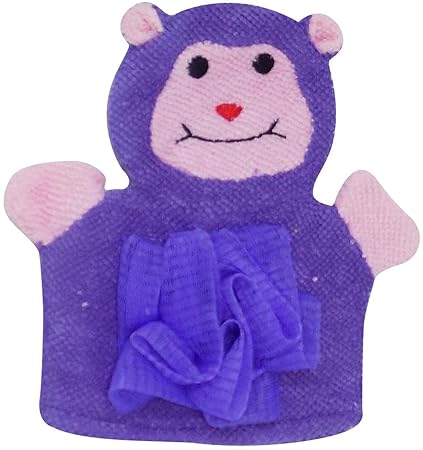Pelo New Arrival Body Hand Bath Loofah For Men And Women Bathroom Accessories Bath Sponge For KIds Girls And Boys Pack Of 1 (PURPLE)
