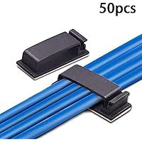 Lot De 50 Supports De Câbles Auto-adhésifs Pour Bureau Et Bureau à