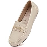 Gasfly Women's Business Loafers Work Casual Flats Shoes Lightweight Penny PU Leather Slip On Walking Shoes