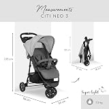 hauck Citi Neo 3 Grey 3-Wheel Pushchair with Raincover 7.5 kg Folding view 7