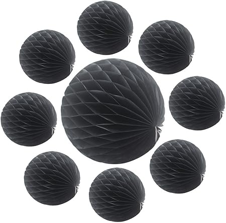 Amazon Co Jp Ssora ペーパーハニカムボール ブラック パーティー お祭り 飾り付け デコレーション 個セット おもちゃ