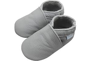 Basrakids Leather Baby Shoes Boys Girls Moccasins Infant Toddler Slippers Soft Sole Anti-Slip Baby Walking Crib Shoes