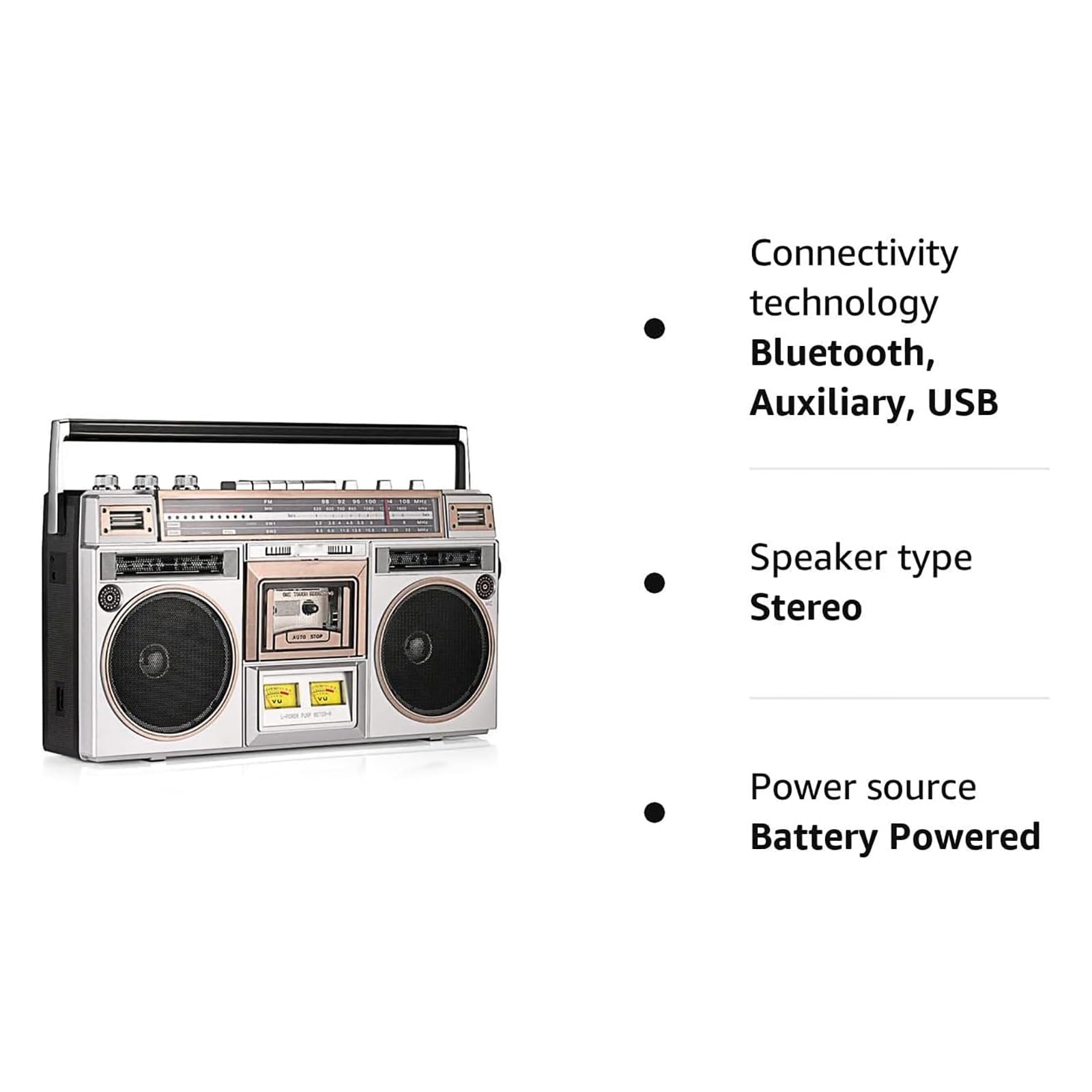 Mua Cassette Boombox, Classic 80s Style Retro Boombox CD Tape Player ...