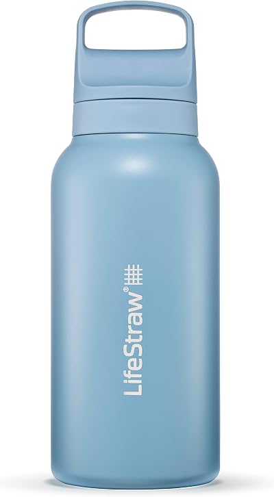 LifeStraw Go Series Insulated Stainless Steel Water Bottle 1L Icelandic Blue