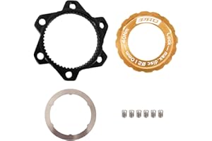 DJC Centerlock to 6 Bolts Rotor Adapter with Lockring, Bike Adapter for Centerlock Convert to 6 Bolts Rotor Disc MTB Road Bik