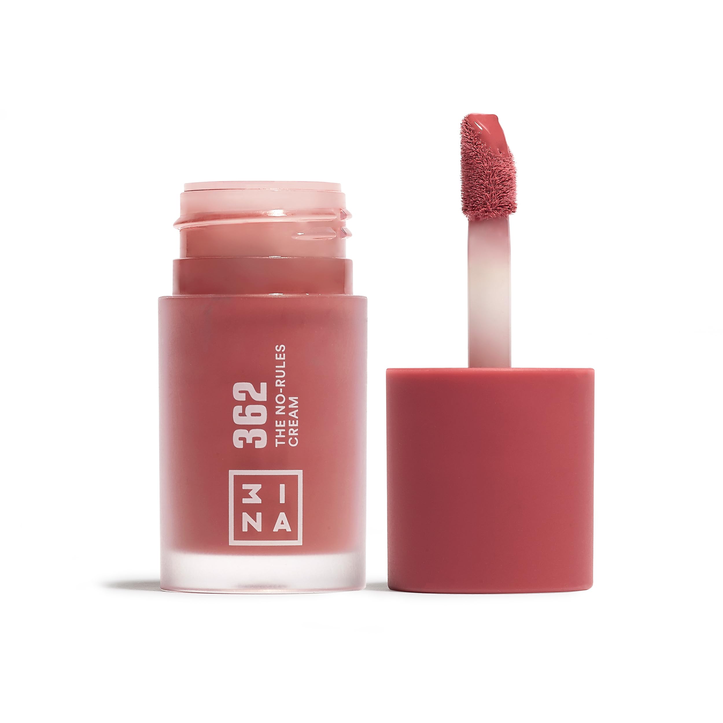 3INA MAKEUP - No-Rules Cream 362: Soft Pink Liquid Blush for Sensitive Eyes, Lips & Cheeks with Sweet Almond Oil, Natural Matte Finish, Vegan, Cruelty-Free