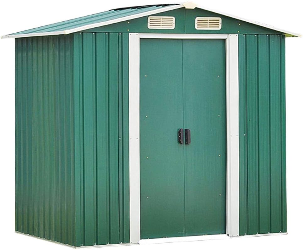 Blackpoolaluk Metal Garden Shed for Tools Kit Storage,Garden Pent Greenhouse Tool Storage,Backyard Gardenhouse Tool Storage with Foundation