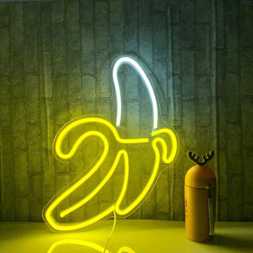 FLYTYSD Neon Signs, Neon Lights, Banana LED