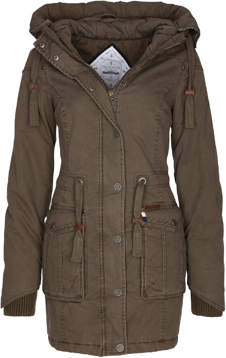 DreiMaster Parka Damen 35134023 oliv, XS: Amazon.de: Bekleidung
