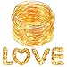 60 LED String Lights, DecorNova Super Bright Color Wire Rope Lights Battery Operated on Long Copper Color Ultra-Thin String Copper Wire for Home Party ,9.8 feet, Warm White , 8 Set