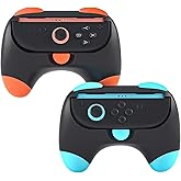 HEATFUN Controller Grips Compatible with Nintendo Switch 2 – Ergonomic And Lightweight Handles for Comfortable Gaming｜2-Pack Accessory Set – Black
