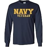 zerogravitee Navy Veteran Gold Logo Long Sleeve T-Shirt