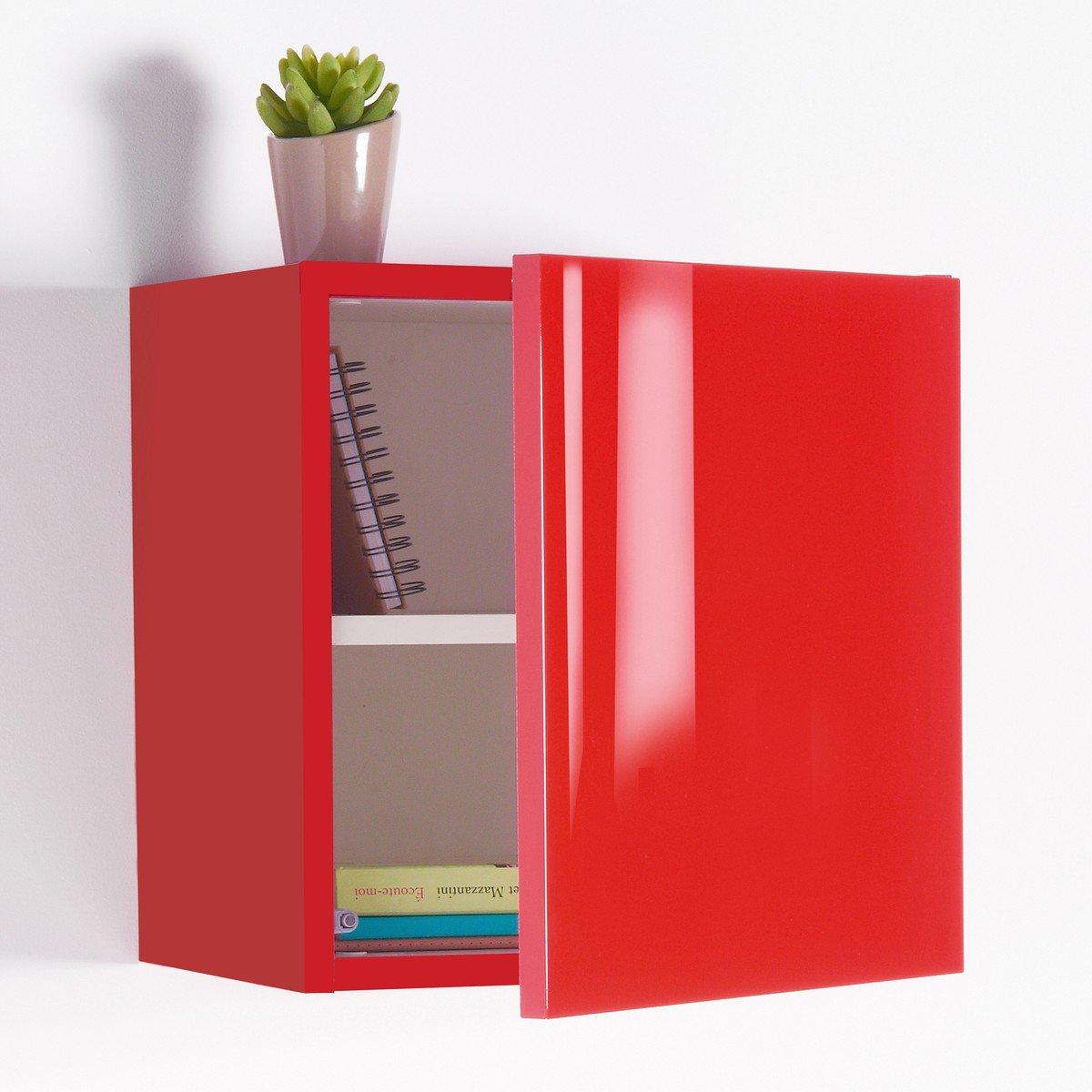 La Redoute Interieurs Hanging High Gloss Cube Newark One Size Red