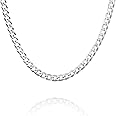 PAVOI Italian Solid 925 Sterling Silver, 22K Gold Plated Chain Necklaces | Snake, Square Box, Cable, Super Flex Curb, Miami Cuban and Rope Diamond-Cut Herringbone Necklace for Women and Men | MADE IN ITALY