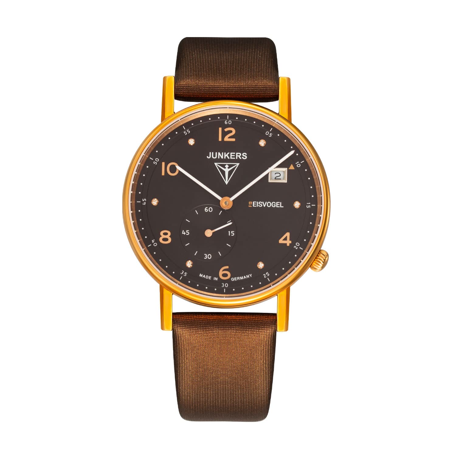 VICTOIA Hyde Men's Watch Quartz Chronograph Fashion Business Luxury Genuine Leather Waterproof Watch for Men (Dark Brown)