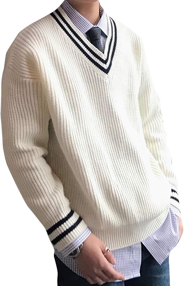 Amazon [ネルロッソ] クリケット セーター メンズ ニット vネック ビジネス ゆったり 大きいサイズ あたたかい 正規品