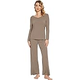 WiWi Pajamas Sets for Women Soft Long Sleeve Tops and Pants Sleepwear Ladies Pjs Viscose from Bamboo Pj S-XXL