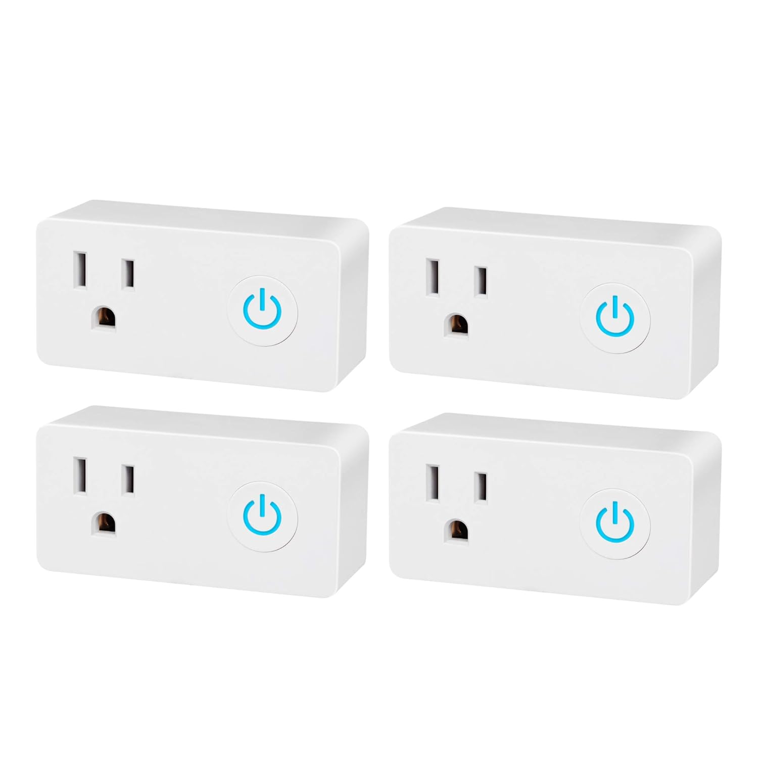 BN-LINK WiFi Heavy Duty Smart Plug Outlet, No Hub Required with Energy Monitoring and Timer Function, White, Compatible with Alexa and Google Assistant, 2.4 Ghz Network Only (4 Pack): Industrial & Scientific