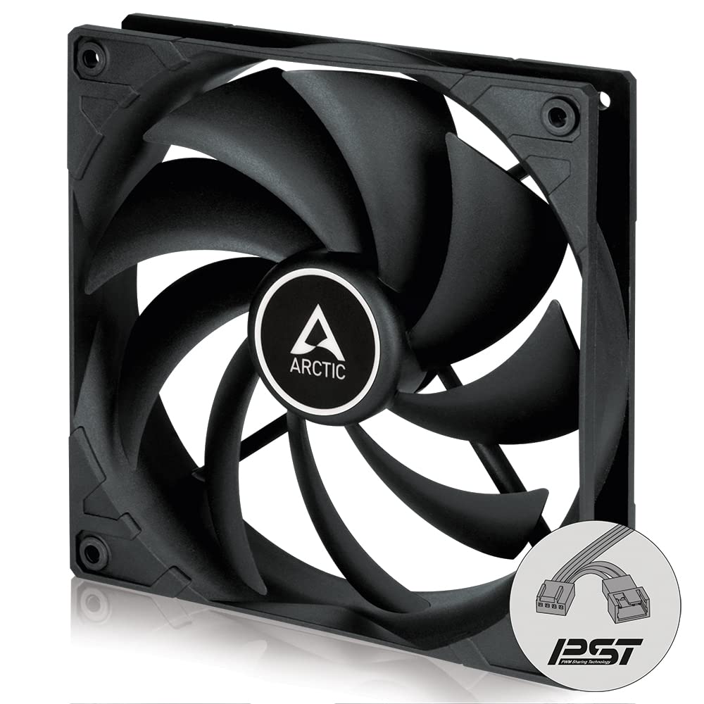 ARCTIC F14 PWM PST CO - PC Fan, 140mm Fan, PC Case Fan with PWM Sharing Technology (PST), Dual Ball Bearing for Continuous Operation, Quiet, Computer, 200-1350 rpm - Black