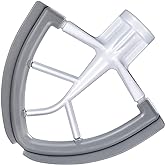 4.5/5 QT Flex Edge Beater for KitchenAid Tilt Head Stand Mixer, Mixer Paddle, White(Double Edge)
