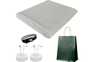 AMERTHING Organic Grounding Sheet 13% Silver for Bed Sleeping Therapy with Safest Ground Adapter and Connection 15ft Cord (36 x 91 Inch Single Bed)