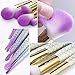 Mermaid Makeup Brushes Set 8PCS Makeup Brushes Foundation Eyeshadow Face Powder Concealer Blush Beauty Cosmetic Tools Premium Soft Synthetic Bristles Brushes kit
