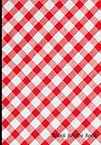 Blank Recipe Book: Classic Red Tablecloth Design,Blank Cookbook with Measure Equivalents Chart, 7 x by Recipe Journal Book, Blank Book MD
