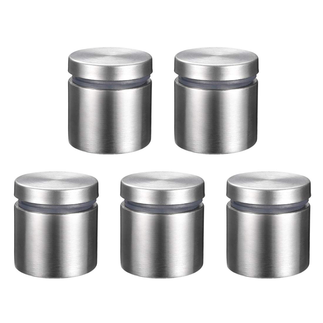 sourcing map 1 Dia x 1"(25x25mm) Standoff Screws Wall Mount Sign Holders Acrylic Glass Nails 5pcs