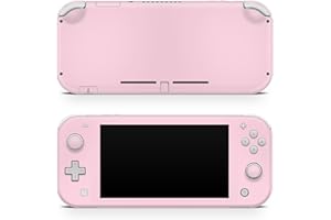 Tacky Design Solid Color Skin Compatible with Nintendo Switch Lite Skin Wrap, Minimalist Solid Skin for Nintendo Switch Lite Cover, Premium Vinyl 3M Full Wrap Decal. (Cherry Blossom Pink)