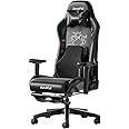 AutoFull C3 Gaming Chair, Racing Style Gaming Chair with Ergonomic Lumbar Support,Adjustable High Back PU Leather PC Chair with Footrest,Purple