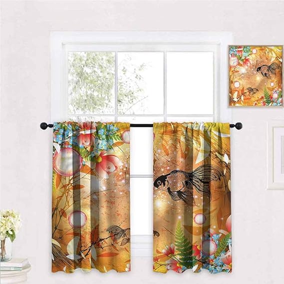 Bedroom Curtains W 47" x H 55" NoiseReduction Living Room