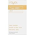 Royal Super Ultra Thin Vegan Condoms for Men – Tailored Fit Premium Lubricated - Unflavored Lubricant, Organic Latex - Odorless, Slim & Snug, Spermicide Free - Safe & Durable, Natural Feel - 10 Pack