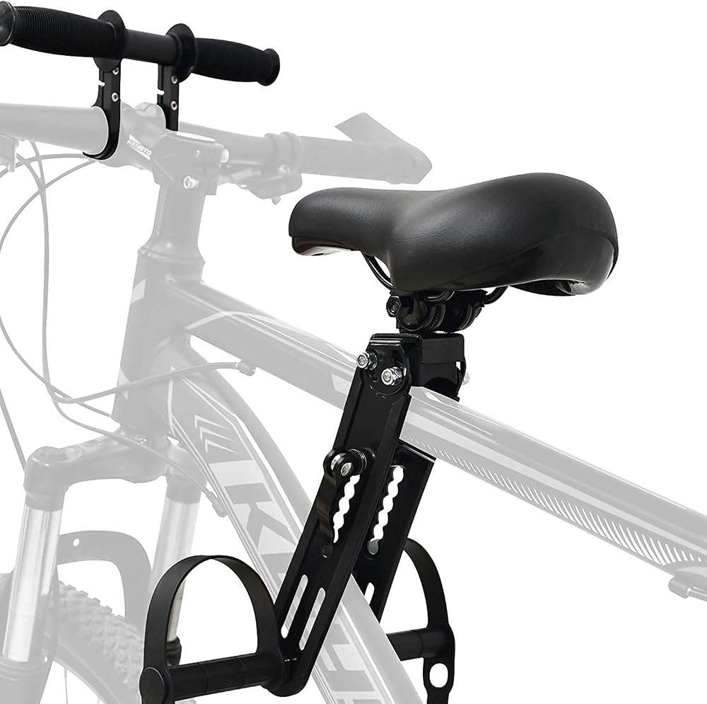 GRTLPOK Kids Bike Seat Front Mounted for Mountain Bikes 2-5 yrs Seat & Handle