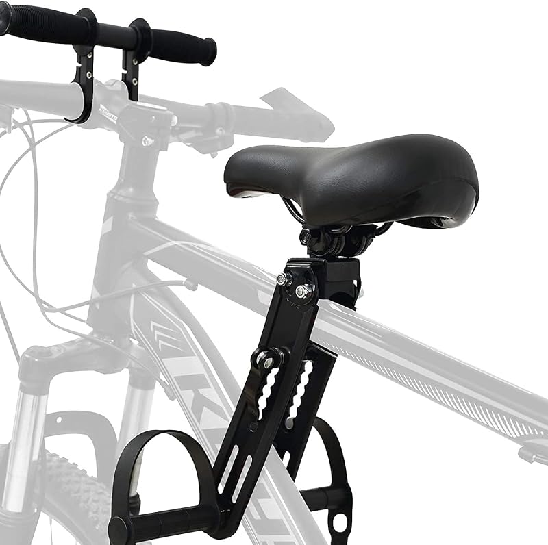 GRTLPOK Kids Bike Seat Front Mounted for Mountain Bikes 2-5 yrs Seat & Handle