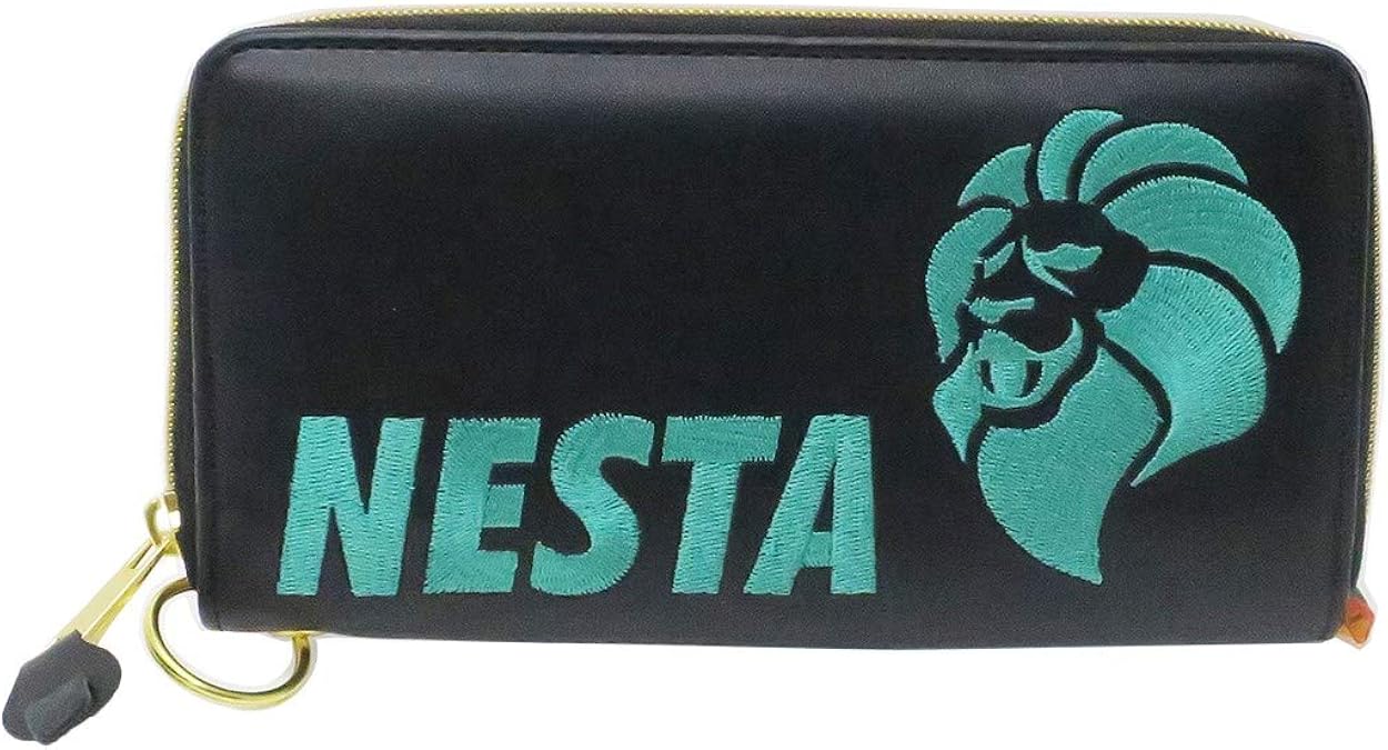 Nesta Brand メンズ長財布 ラウンドファスナーロングウォレット 刺繍ロゴ ネスタブランド グリーン 財布 Amazon