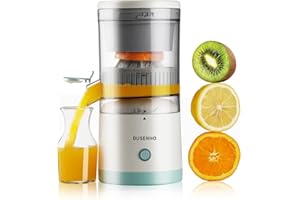 DUSENHO Electric Juicer Rechargeable - Citrus Juicer Machines with USB and Cleaning Brush Portable Juicer for Orange, Lemon, Grapefruit