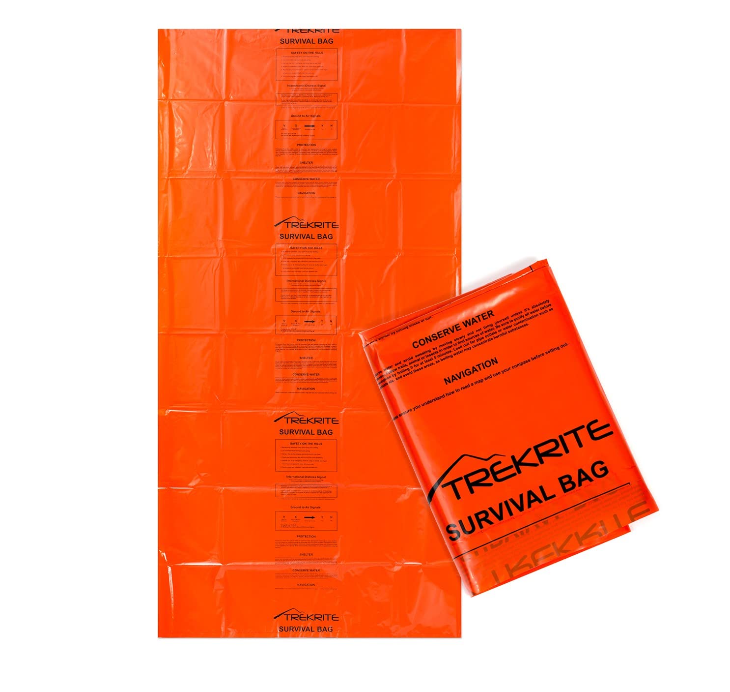 Trekrite Emergency Survival Bivi/Bivvy Bag – Waterproof High Visibility Orange Re-usable Equipment