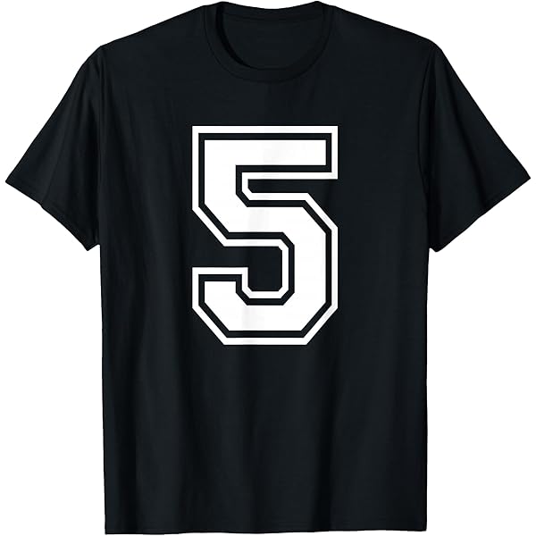 Amazon.com: #5 Jersey Uniform Varsity Sports Number, 5th Birthday