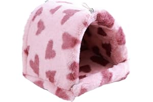 neolun Rat Bed Ferret Rodent Hammock Bed Hideout Cage Accessories Toy Bed for Guinea Pig Chinchilla Hedgehog Sugar Glider (Pink)