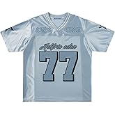 Aelfric Eden 77 Mesh Football Jersey Shirts Graphic Tee Printed Casual V Neck Tshirt Tees Streetwear Vintage Summer Top