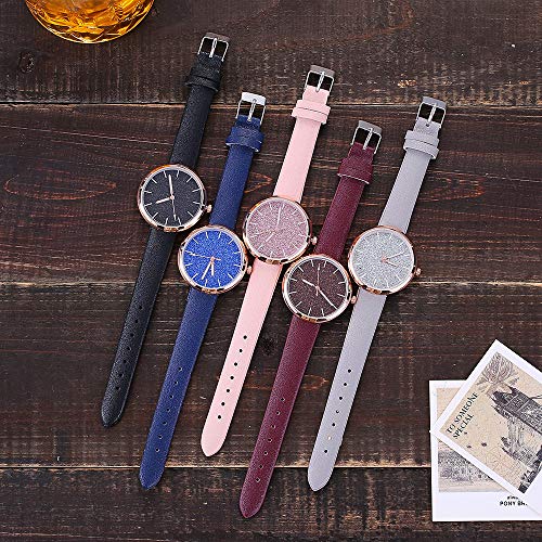 OWMEOT⌚Women's Fashion Watches,Unique Face Design and 30M Waterproof,Analog Quartz Wristwatches Women's Watches Casual Quartz Analog Watches Gift (B)
