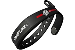 Hero Link® Medical ID Bracelet & Wellness Wristband – Adjustable Silicone, Waterproof, Heat-Resistant, Smart Band with NFC Tag for Instant Emergency Info Access