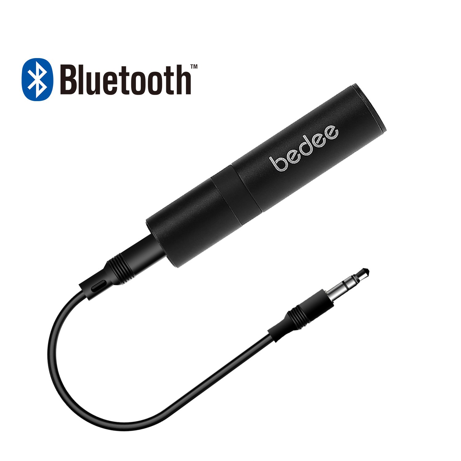 Récepteur Bluetooth 4.1 Voiture, bedee Mini Adapteur Audio, Kit Voiture Mains Libres avec Sortie Stéréo Compatible avec le Système Audio 3.5mm Jack pour Maison / Casque / Téléphone / PC / Tablette / Véhicule