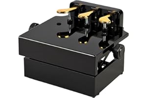 ASZUNE Piano Pedal Extenders Adjustable Height with 3 Pedals Designed for Kids and Beginners Wood Black