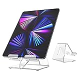 JINSHVEG Acrylic Desk Tablet Stand, Clear Tablet