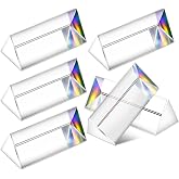 Kanayu 12 Pcs Clear Triangular Prism Optical Glass,2.5 Inch | Crystal Glass Prisms for Science,Triple Prism, for Photography Effects, Physics Teaching, Light Spectrum Optics