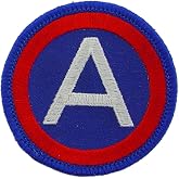 United States Army Armies Patch, 3rd Army Full Color, with Iron-On Adhesive