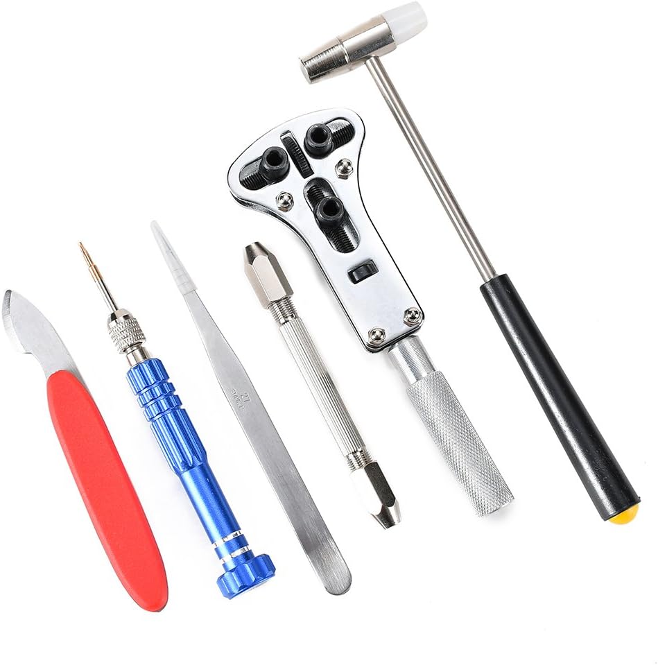 Professional Watch Repair Tool Kit - Watchmaker Tool Kit, Including Watch Back Case Holder Opener Link Remover Spring Bar Tool Set and More, Storaged in Carry Case (141pcs): Home Improvement